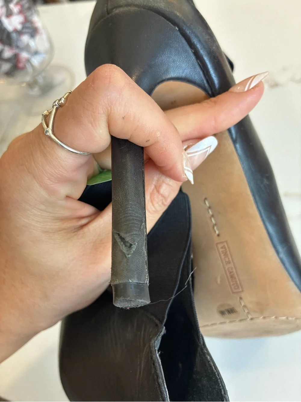 Vince Camuto Black Pointed-Toe Strappy Stiletto Heels